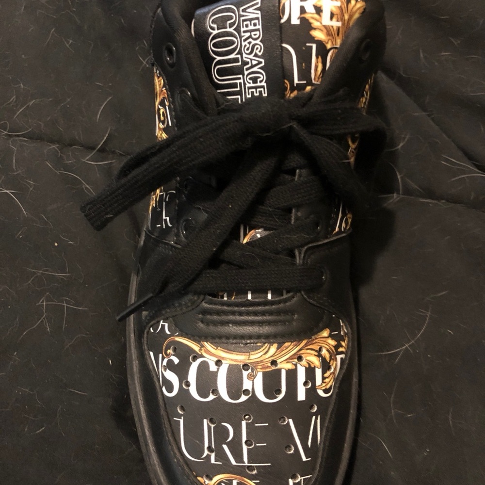 Versace Black and Gold Couture Shoes